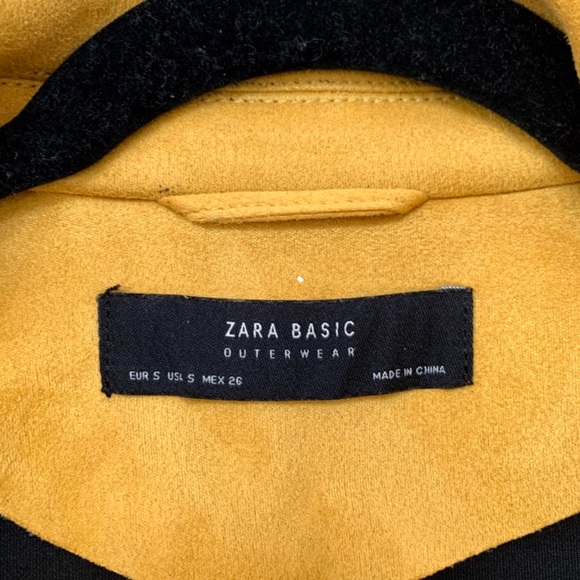 Yellow Suede Zara Motorcycle Jacket - Picture 5 of 5